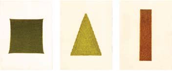 Abstracting the Desert, by Vahid Hakim, 2004, ink on paper, Triptych