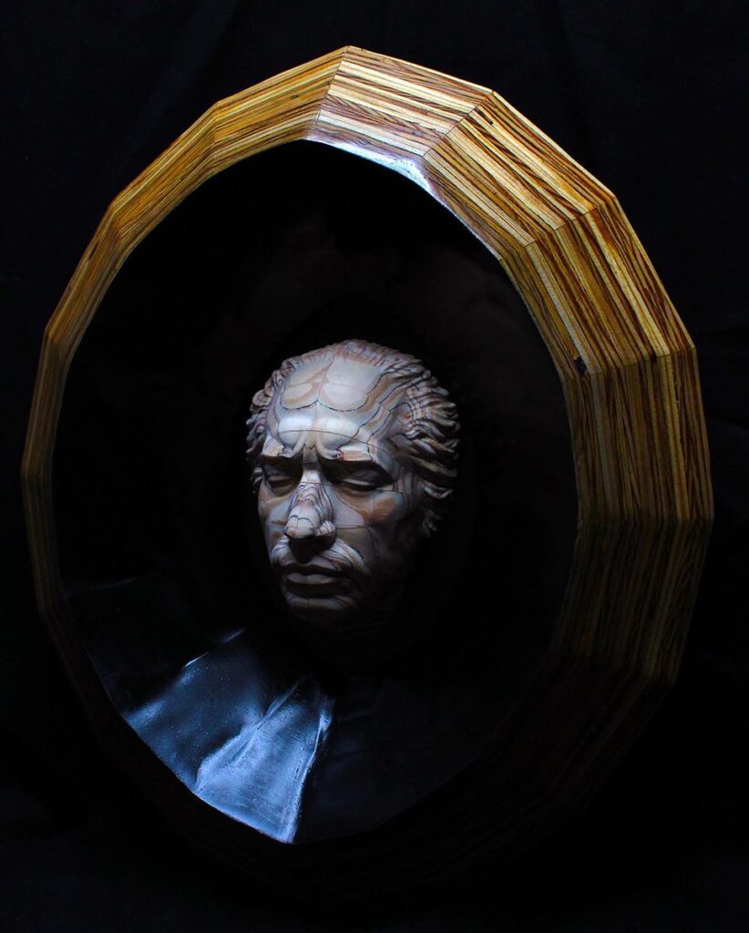 Silence, by Jorge Vasquez, 2022, wood