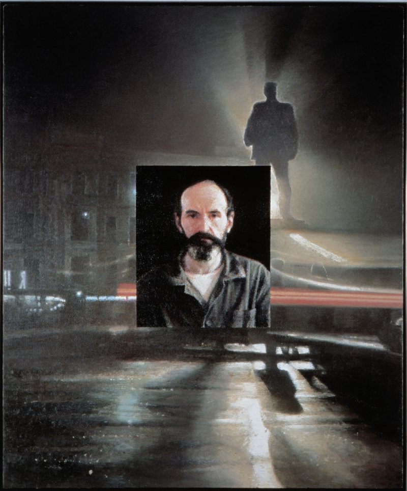 Erik Bulatov – Mayakovsky Square, by Oleg Vassiliev, 1995, Oil on canvas