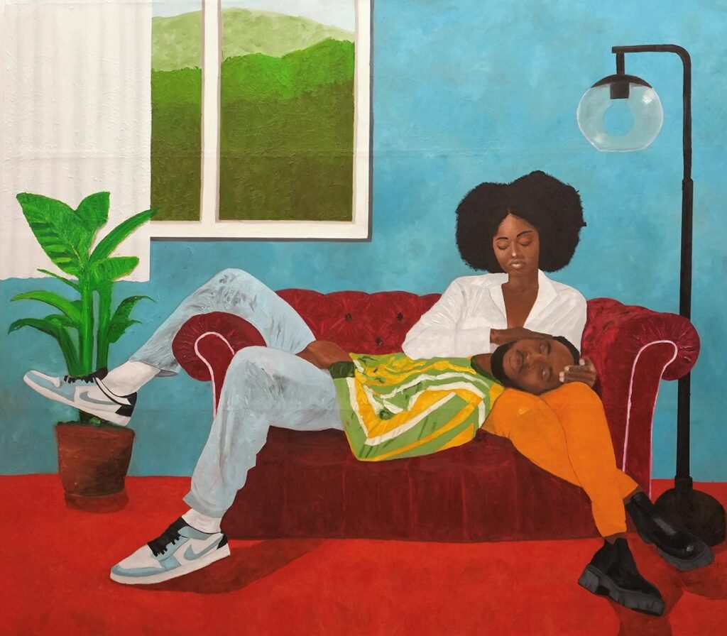 Home Is Where the Heart Is, by Chinedu Victor, 2023, oil on canvas