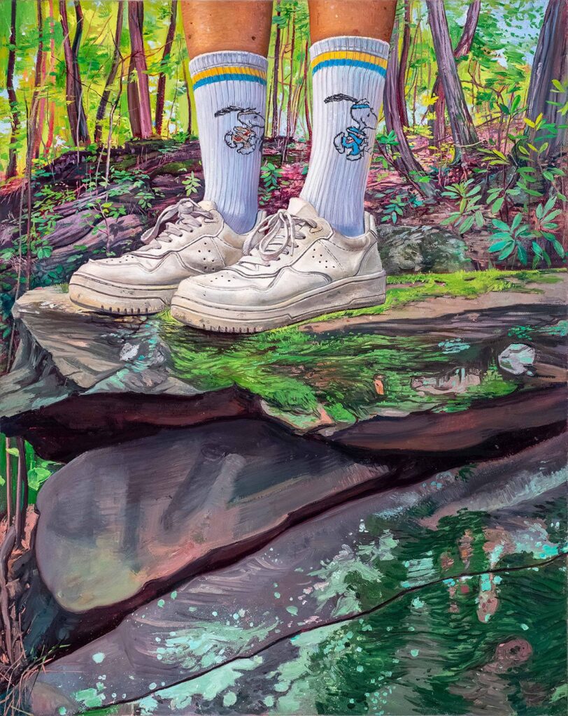 Snoopy, by Melanie Vote, 2022, oil on canvas