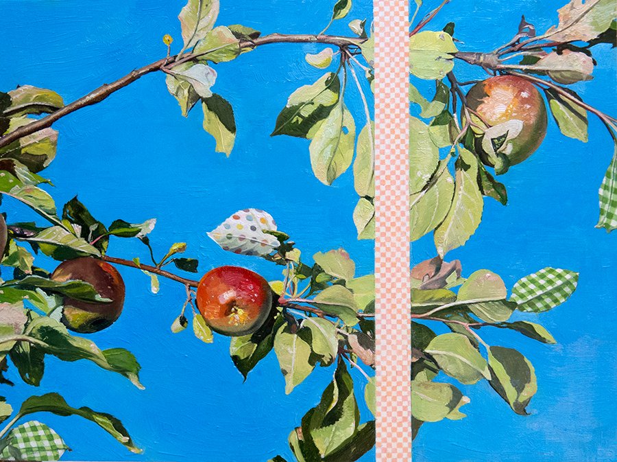These Apples, by Melanie Vote, 2013, Oil on panel