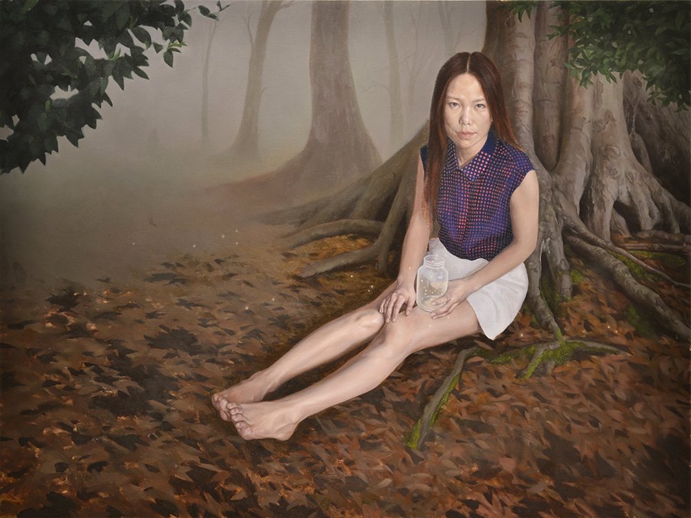 Youth Trilogy, by Chao Wang, 2015, Oil on board
