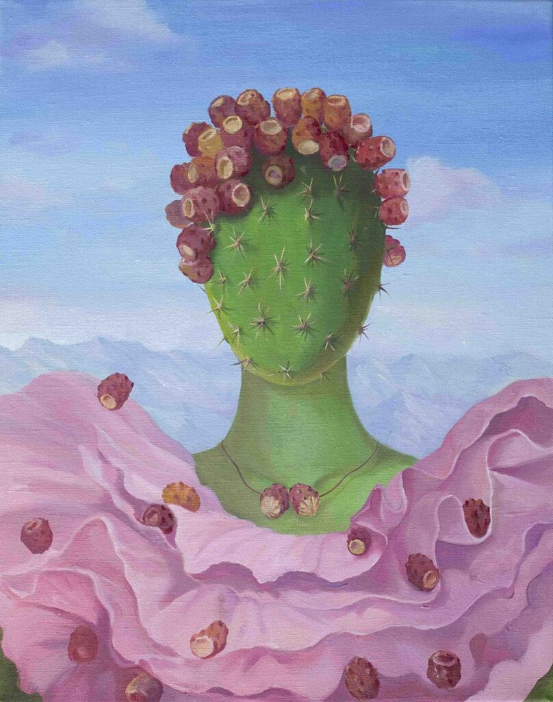 Pink Dress, by Jingyi Wang, 2021, oil on linen