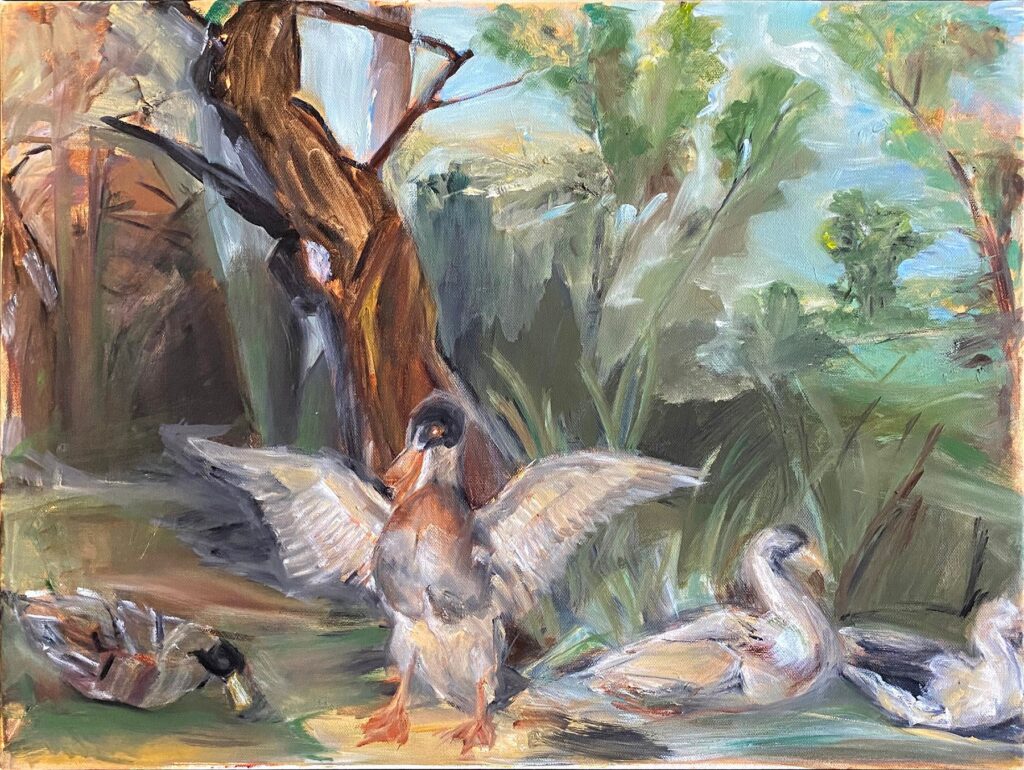 Copy of "Resting Duck", by Xiao Wang, 2024, oil on canvas