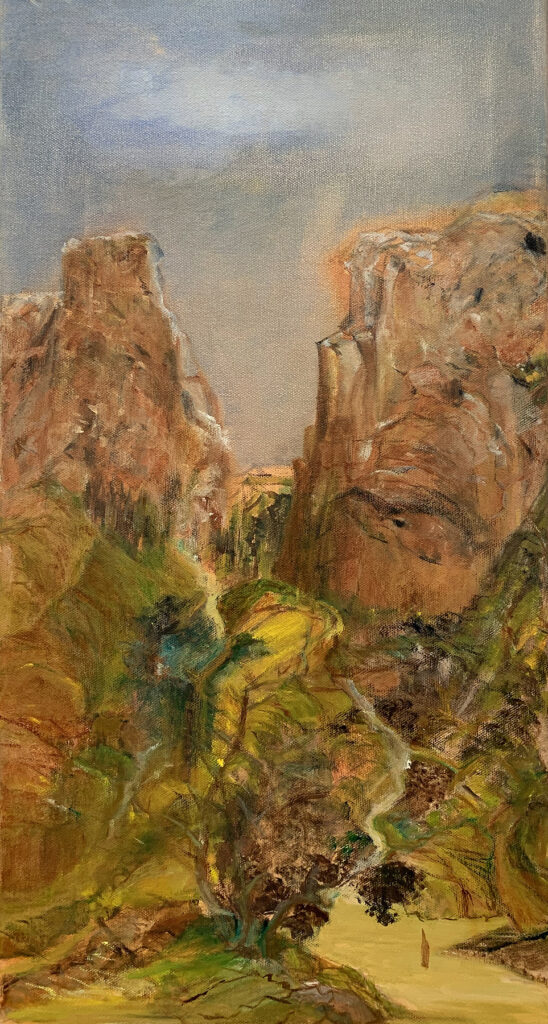 Mountain River, by Xiao Wang, 2022, oil on canvas