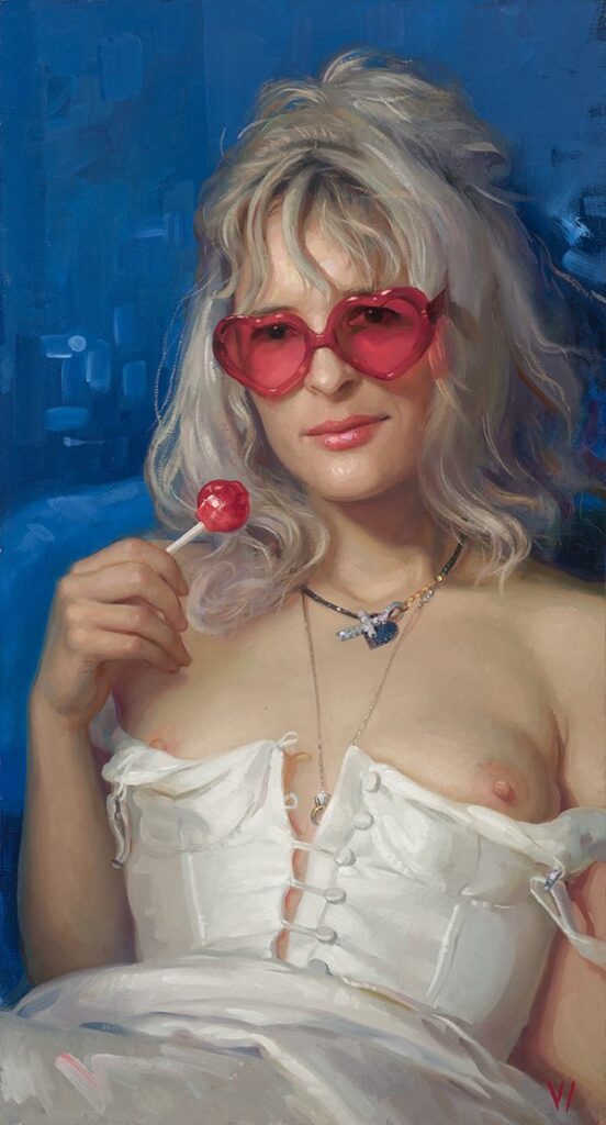 Blow Pop, by Patricia Watwood, 2023, oil on linen