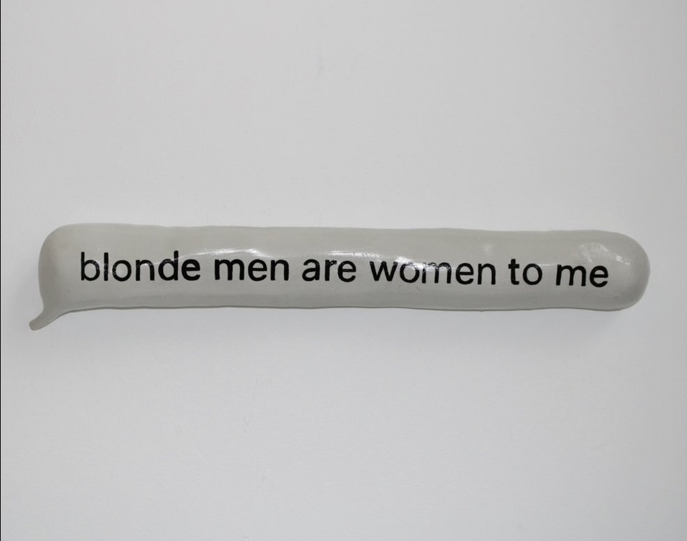 blonde men are women to me, by Kaley Weil, 2024