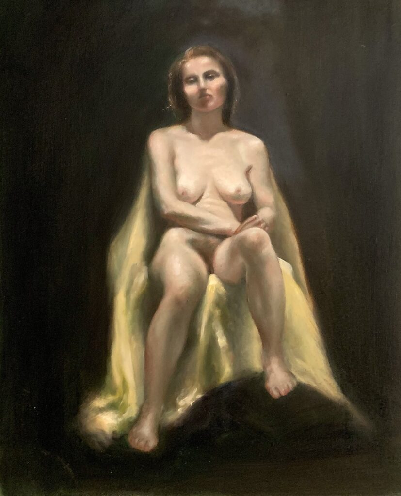 Golden Throne, by Sophia Weisensel, 2020, oil on panel