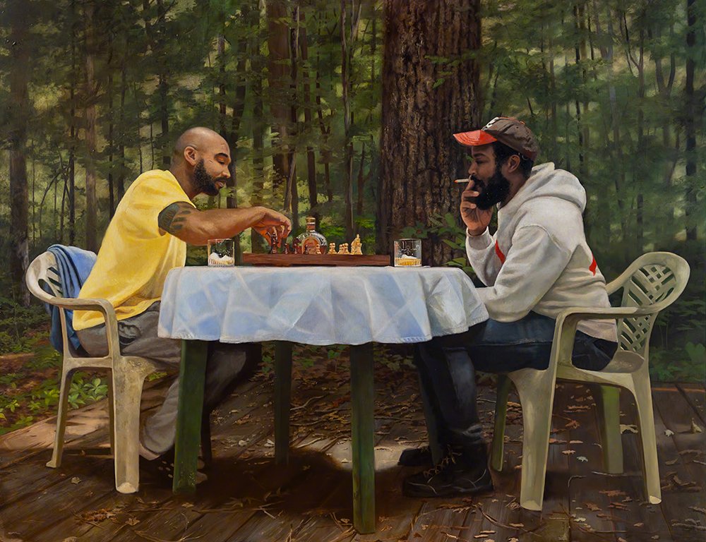 5th and Brotherton, by Julianna Wells, 2024, oil on linen