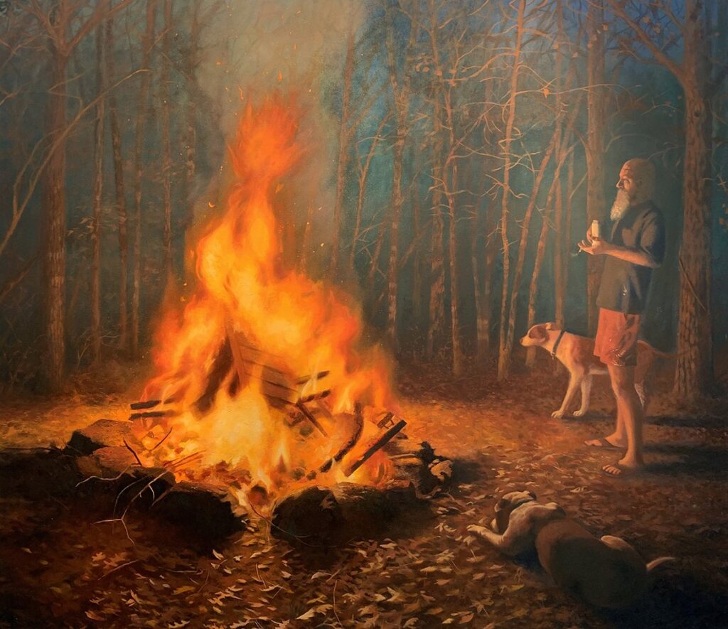 Inferno, by Julianna Wells, 2019, oil on canvas