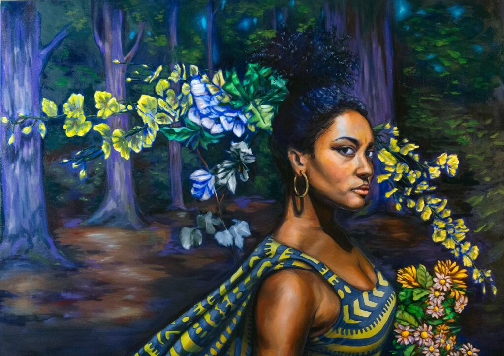 Visitant, by Tabitha-Ann Whitley, 2021, oil on canvas