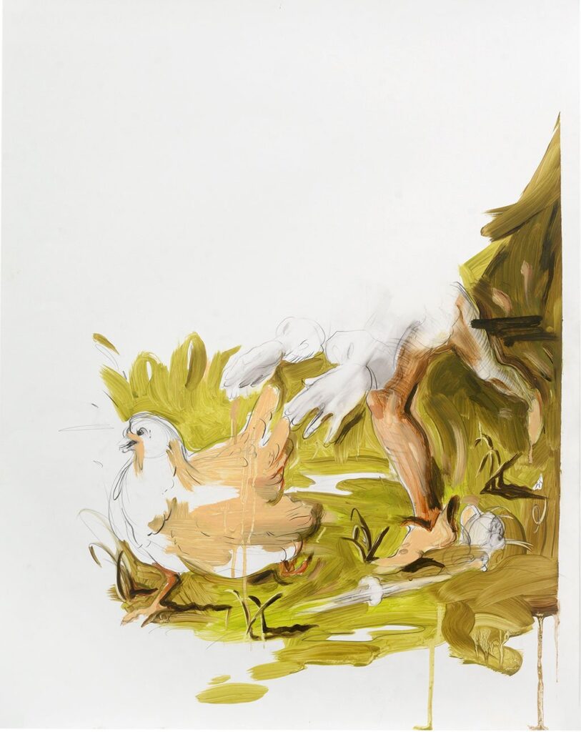 May, by Lucy Winton, 2013, Oil and graphite on plasticized paper