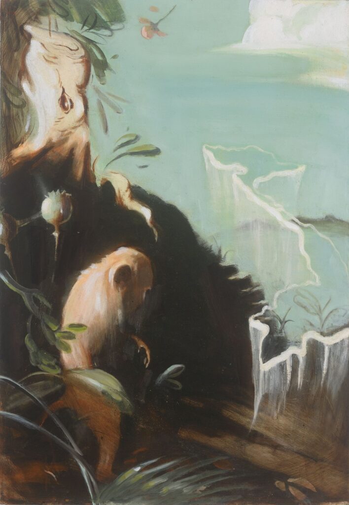 Mekong Donkey, by Lucy Winton, 2011, Oil, airbrush, sign paint on plywood