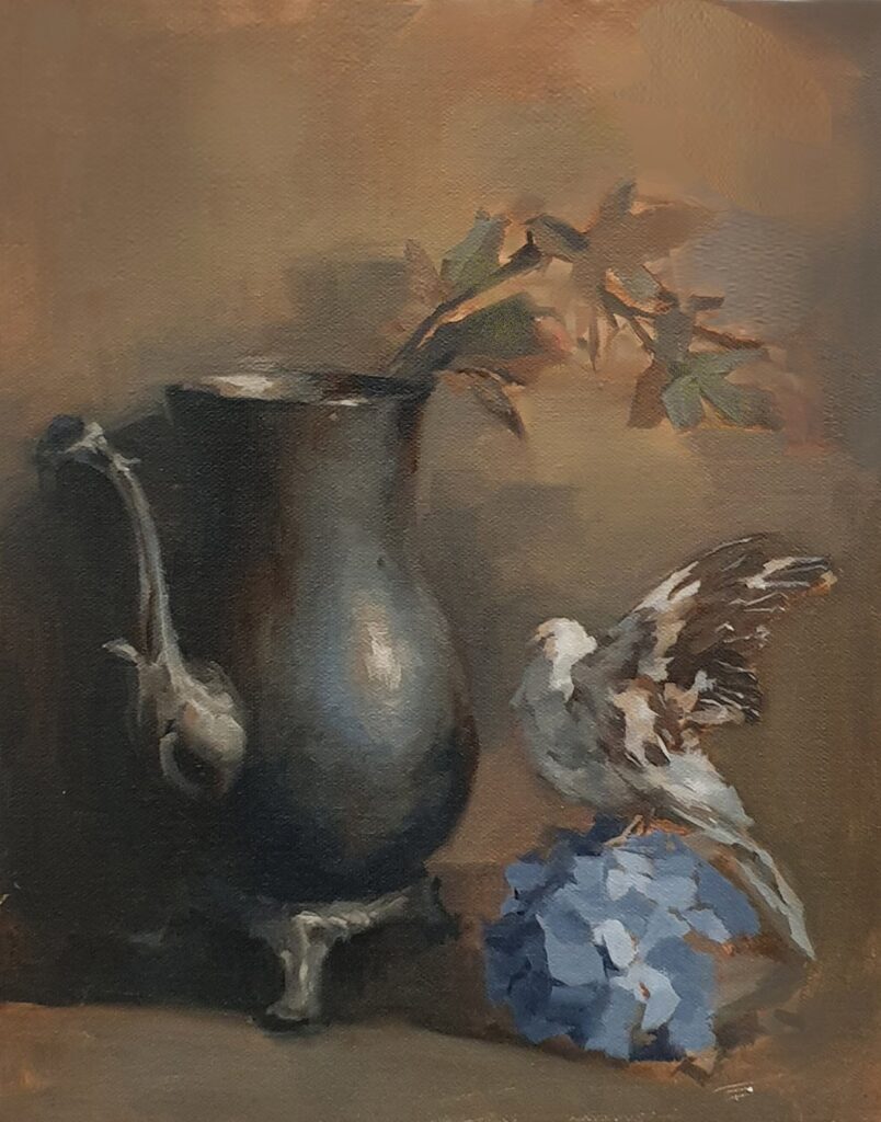 Sky Blue, by Patricia Wongkar, 2019, oil on canvas