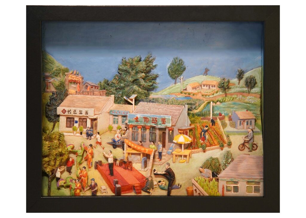 Country Love: Welcome the County Clerk, by Jiannan Wu, 2019, acrylic on resin and wood