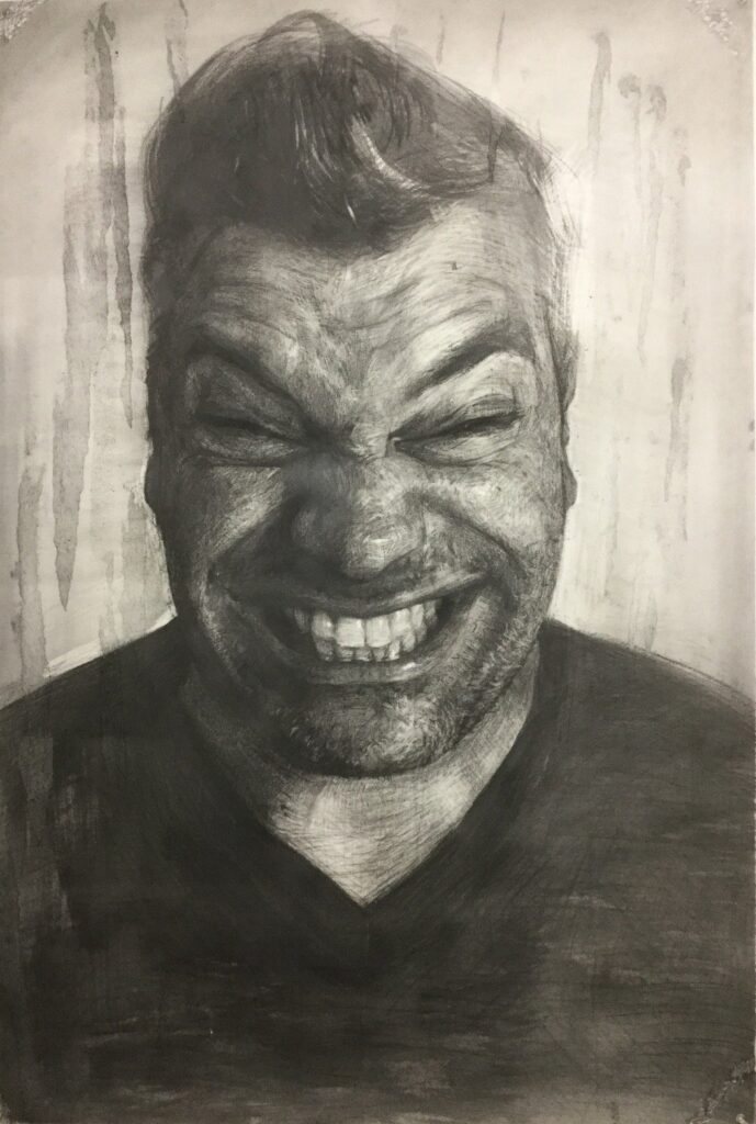 Daniel, by Jiannan Wu, 2016, Graphite and ink on paper