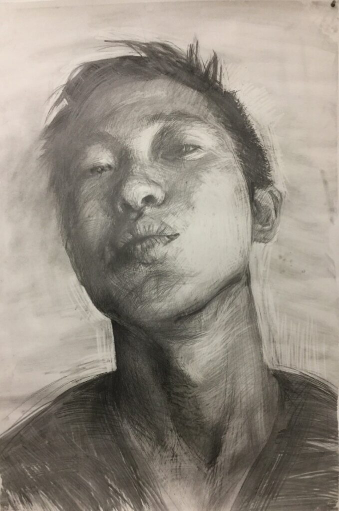 by Jiannan Wu, 2016, Graphite and ink on paper