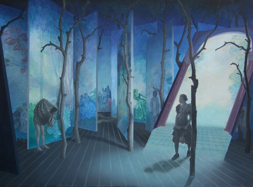 Party of Gallants, by Atalanta Xanthe, 2019, oil on canvas