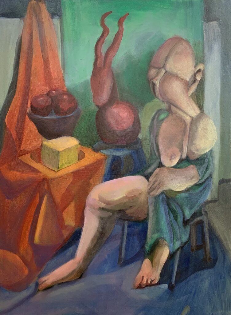 Agony, by Jim Xu, 2021, oil on canvas