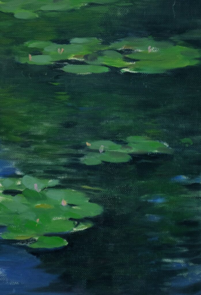Monet Garden, by Yang Cao, 2017, Oil on paper