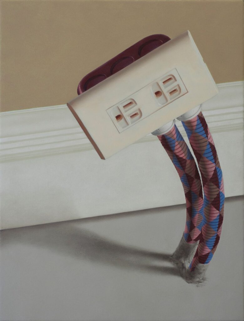Dance Socket, by Shangkai Kevin Yu, 2016, oil on canvas on board