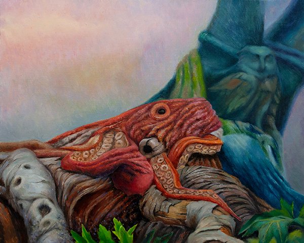 Creature, by Kim Zack, 2019, oil on canvas