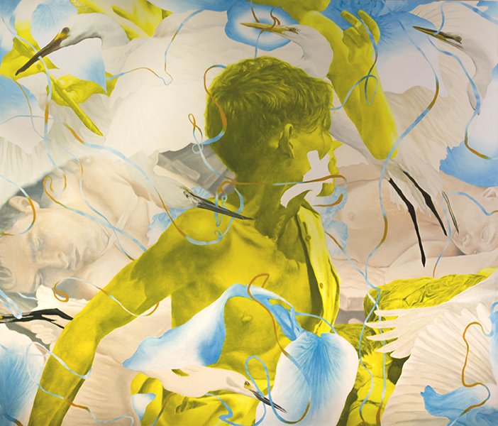 A Callous Wind, Blowing in the New Direction of Time, by Gabriel Zea, 2020, oil on linen
