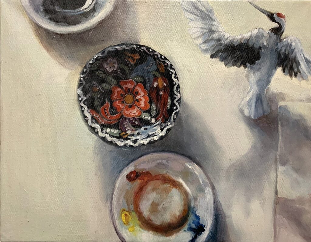 333 Departure, by Lingbo Zhu, 2019, oil on canvas