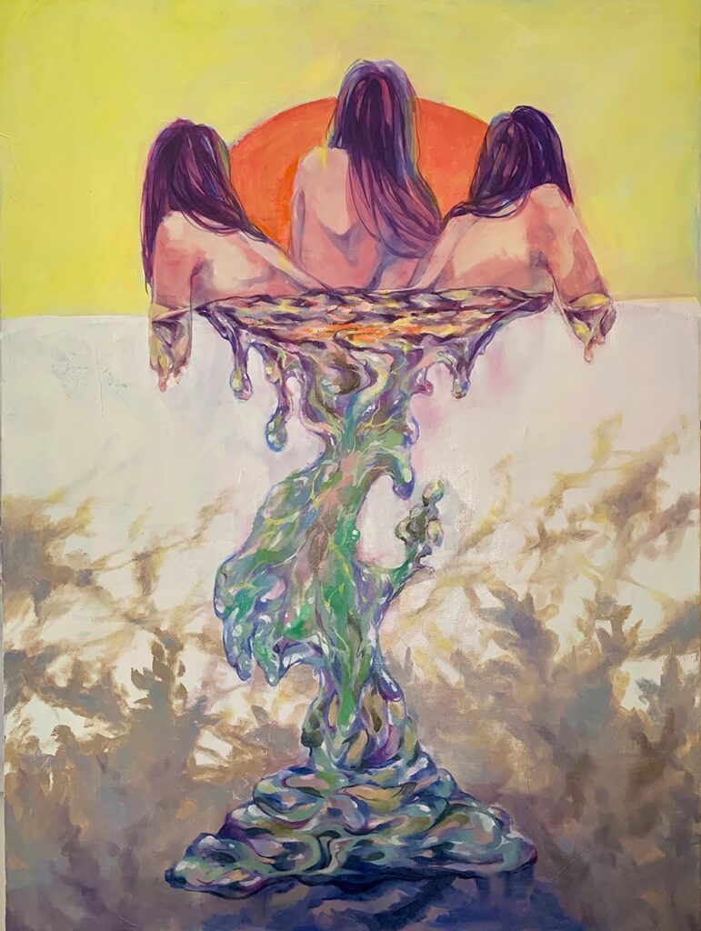 Time, by Lingbo Zhu, 2021, oil on canvas