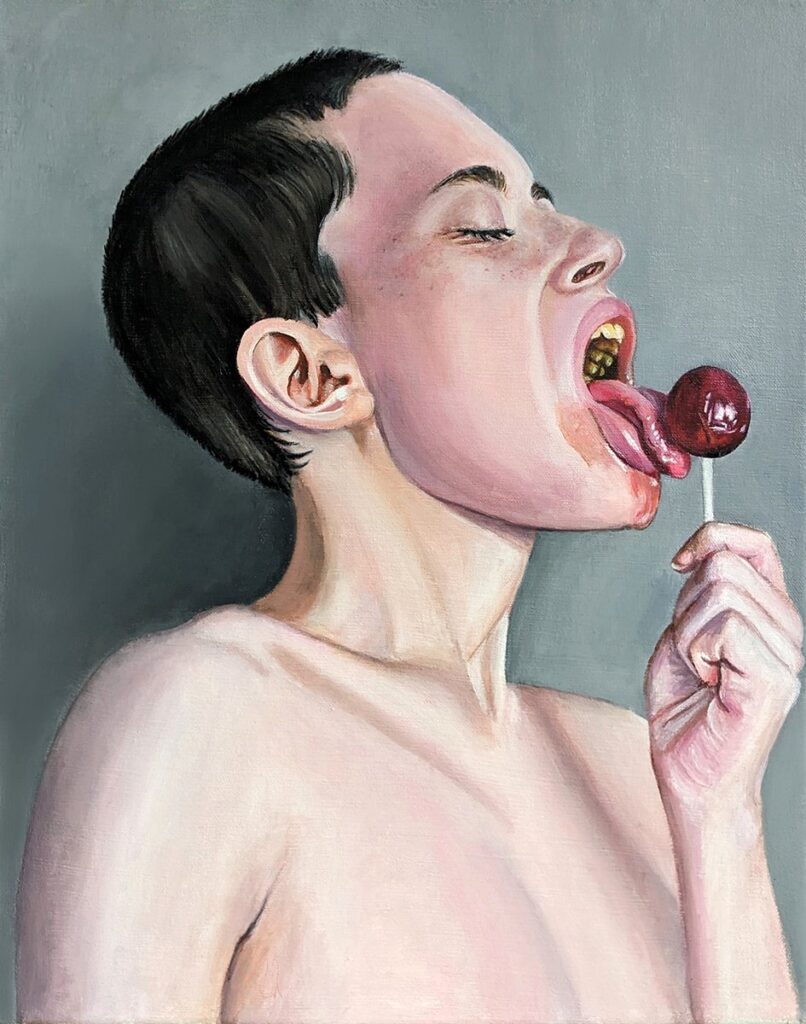 Don't Call Me Sweetie, by Hannah Zizza, 2023, acrylic on canvas