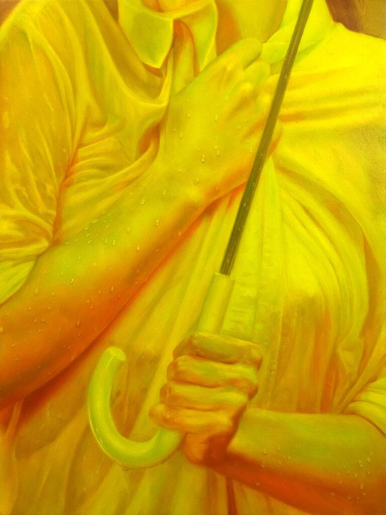 Rain, by Jesse Zuo, 2023, oil on panel