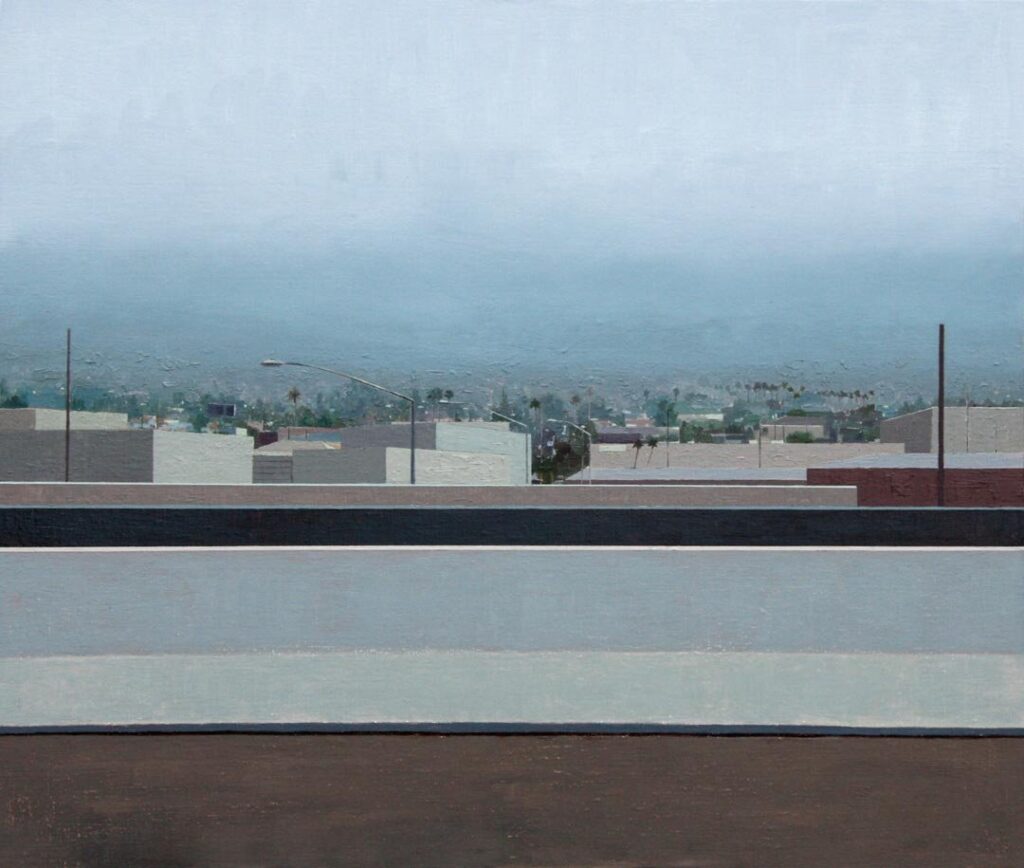 Golden State Highway, by Emily Davis Adams, 2012, Oil on linen on aluminum