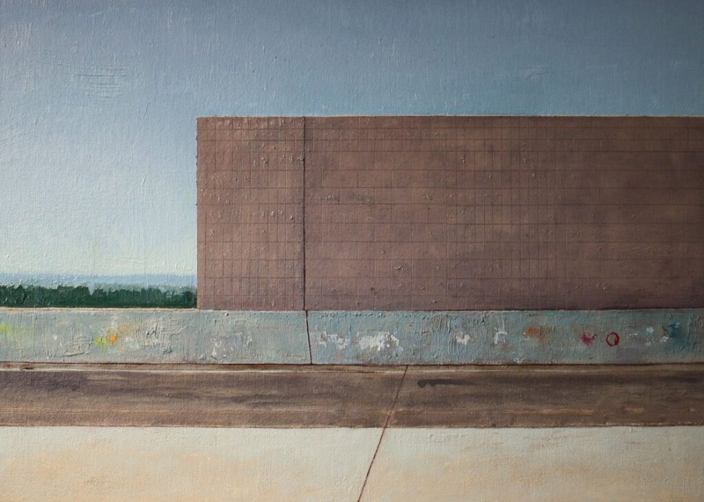 View from the 405, by Emily Davis Adams, 2012, Oil on linen on aluminum