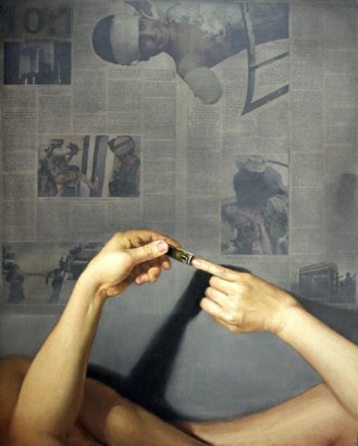 Clipping the Last Fingernail, by Shin-Young An, 2008, oil on mixed media
