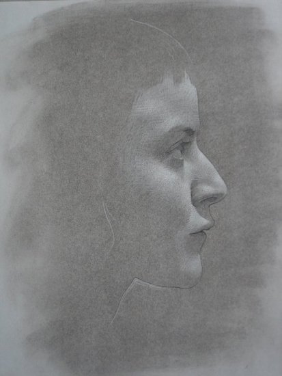Anya, by Craig Banholzer, 2012, Graphite, black and white charcoal on paper