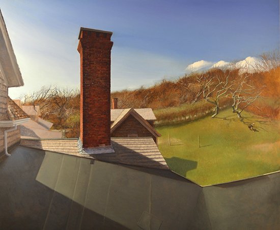 Avalon Rooftop, by Tamalin Baumgarten, 2015, Oil on panel