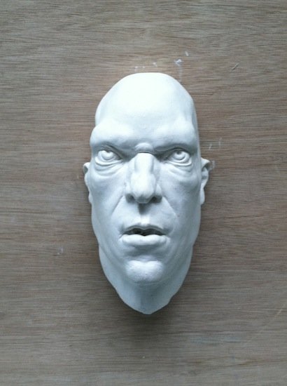 Mask, by Corinne Beardsley, 2011, Plaster