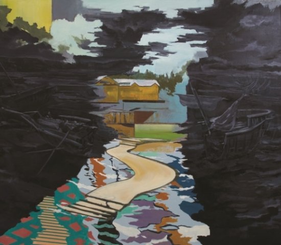Graveyard Fields, by Jonathan Beer, 2012, Oil on canvas