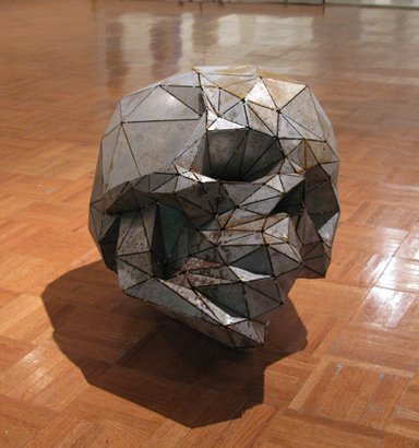 Geo-Skull, by John Belardo, 2008, steel