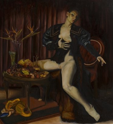 Self-Portrait as "The Beautiful Grotesque", by Mary Blair, oil on linen
