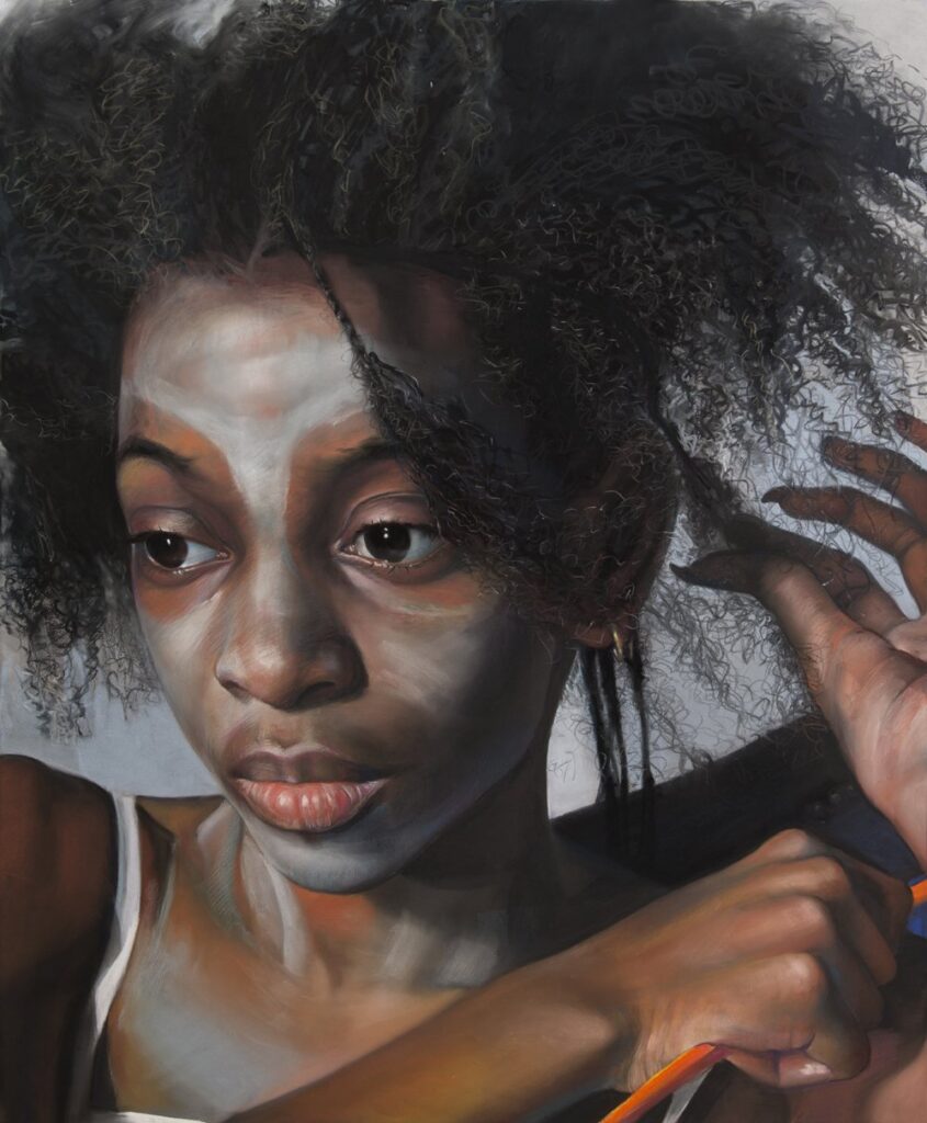 Twelve, by Margaret Bowland, 2013, Pastel, charcoal, and acrylic on mounted paper over canvas