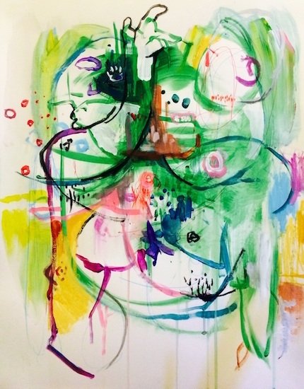 Untitled, by Joao Brandao, 2015, Gouache, acrylic, pen and pencil on paper