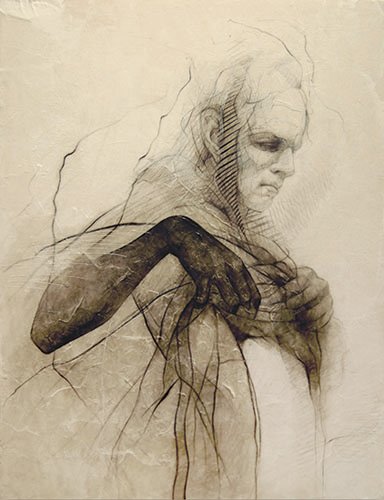 What's Underneath, by Ilsa Brittain, 2014, oil on canvas on panel
