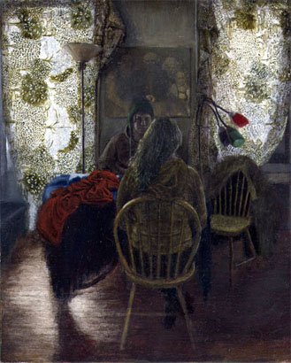 Who in solitude who in this mirror, by Maya Brodsky, 2009, oil on panel