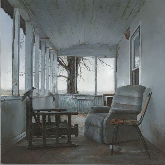 Trading Post, by Dina Brodsky, 2012, oil on mylar