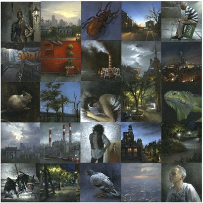 Translocation, by Dina Brodsky, 2011, Oil on mylar on plexiglass