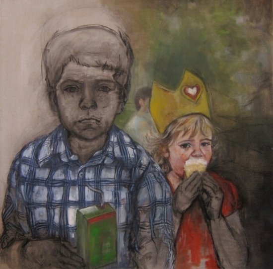Party, by Kelly Burke, 2012, Oil on charcoal on linen