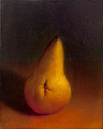 Rotting Pear, by Miguel Carter-Fisher, 2013, Oil on panel