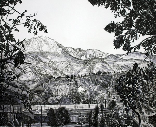 Pikes Peak Study, by Luigi Cicala, 2011, Ink on paper